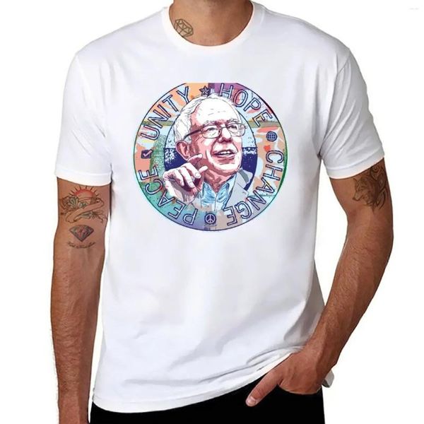 Tanques masculinos Bernie Unidade Esperança Paz Mudança 2024 T-shirt plus tamanho para um garoto Roupos