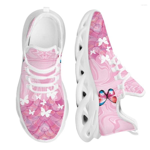 Scarpe casual istantarts farfalle femminile Design rosa Scala del disegno Sneakers Spring Repi di calzature traspiranti