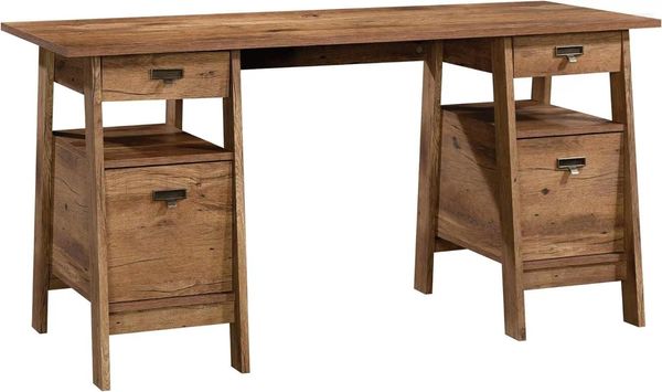 Люстры Sauder Trestle Executive Desk Vintage Oak Finish