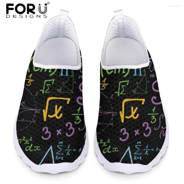 Scarpe casual Forudesigns Formula Modello di lavagna Donna Slip on Sneaker Mesh Air Mesh per Donne Gift di calzature Leggero Insegnante