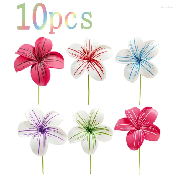 Flores decorativas 10pcs/cenário Partido Havaí Crisas DIY Decorações de grinaldas