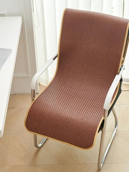 Coperture per sedie estate in cuscino di tappetino da rattan per cuscino lungo copertura seduta comoda bambù non slip e sgabelli per uso domestico