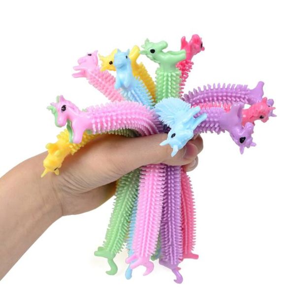 giocattolo giocattolo giocattolo sensoriale corda di noodle tpr stress spoliever unicorn malala le decompressione tirare le corde ansia sollievo per i bambini divertenti