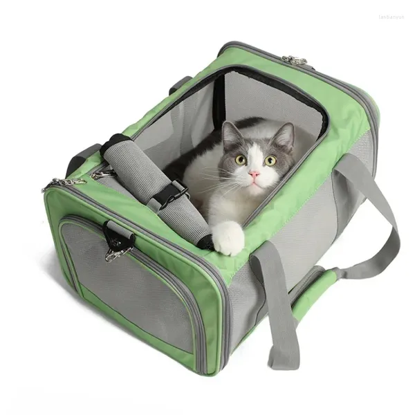 Katzenträger im Freien Reisebeutel für atmungsaktive Umhängetaschen Multifunktionieren Kitty Puppy Supplies Transport Slings Zip Handtasche