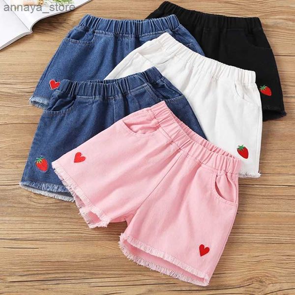 Shorts Ienens Kinder Kindermädchen Sommer Denim Bekleidungsshorts Jeans Childrens Girl Casual Shorts Baby Bottoml2405L2405