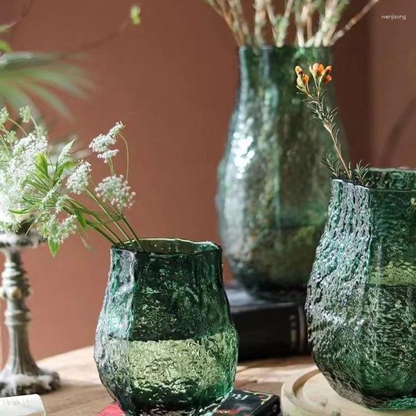 Vazolar Modern İskandinav Stili Cam Şeffaf Çiçek Vazo Yemek Masa Odası Dekor Dekoru Yalnız Düzensiz