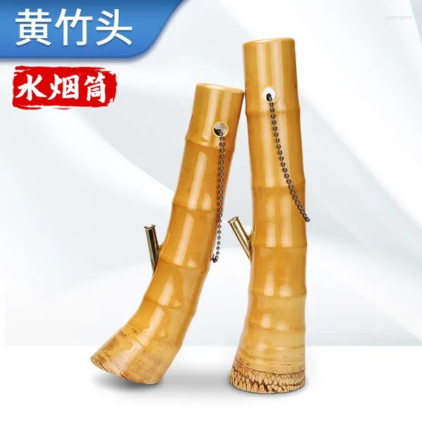 Estatuetas decorativas Bambu Hookah dalu fumando comprimento do tubo de bolsa Yunnan Specialty