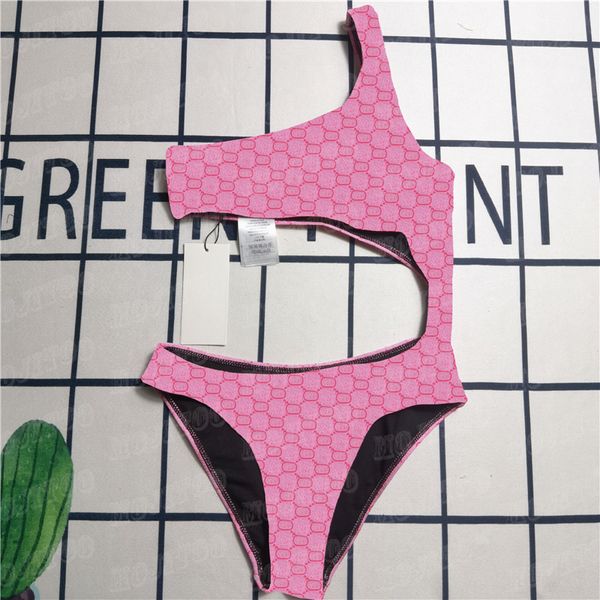 Classico Letter Swimwear Designer Bikini per donne Design vuoto Swimwear One Spalla Body Boding Bareding Camera