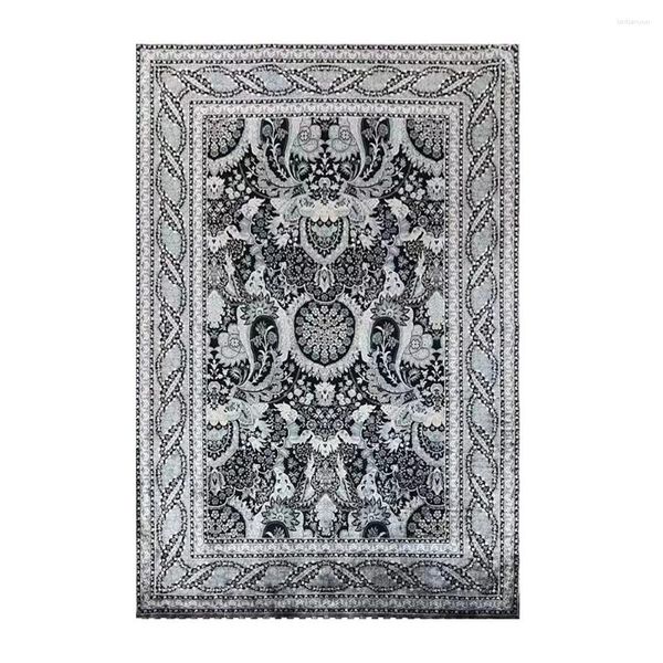 Teppiche Seidenteppich schwarzes türkisches Design handgefertigte Teppiche orientalische weiche Größe 4'x6 '