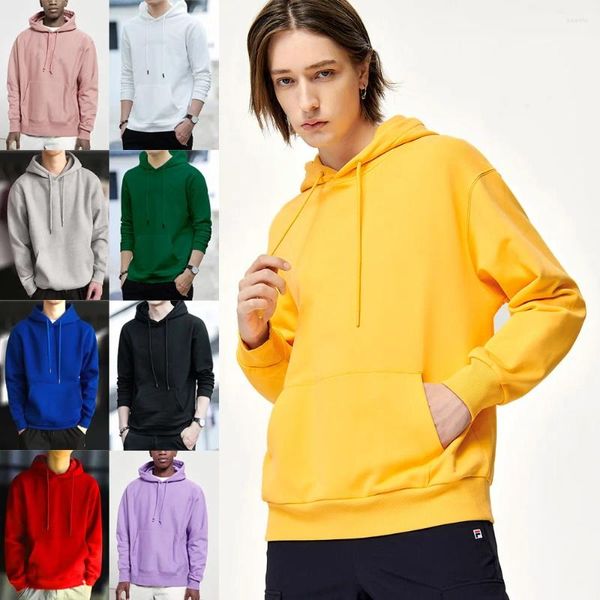 Erkek Hoodies Hoodie Sweatshirts Erkek Giysileri Düz Renk Siyah Gri Pembe Mavi Polar Sweatshirt Hip Hop Hoody Erkek Kapşonlu Sweat