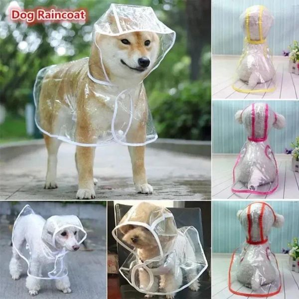 Hundekleidung 1PC Regenmantel kleiner Haustier Transparent Kleidung wasserdicht