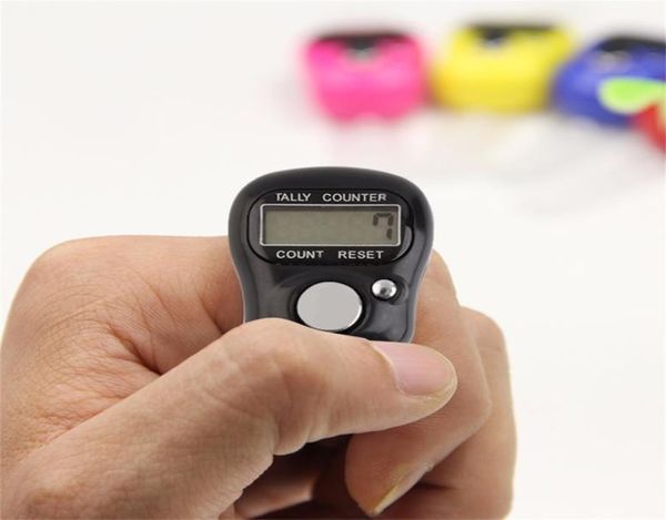 Mini Electronic LCD Digital Golf Hand Held Fingerring Tally Counter Digit Stitch Marker Row Counter8376321