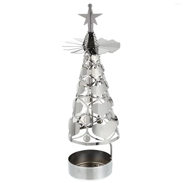 Kerzenhalter 1pc Weihnachtshalter Weihnachts Table Dekoration stehen Silber