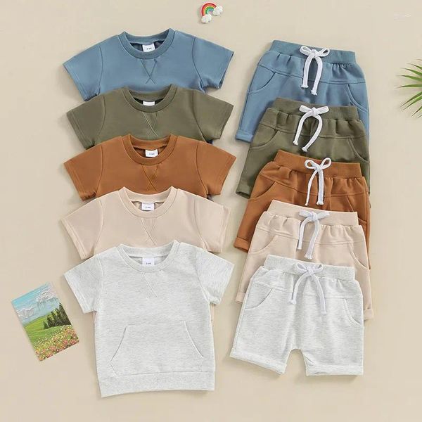 Комплекты одежды 0-36 месяцев детские шорты наборе футболка для вышивки с коротким рукава