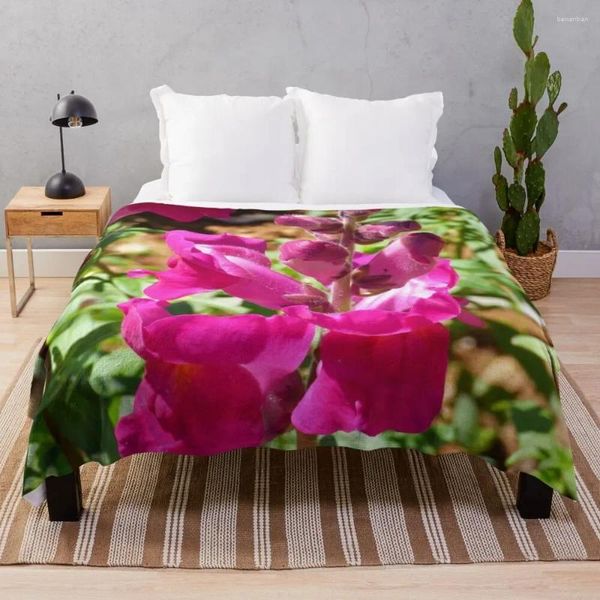 Coperte Snapdragon Pink Flowers lancia coperte decorative di Halloween coperte di Halloween