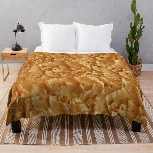 Cobertores manchados de manteiga de amendoim gananciosos Butter de amendoim!Pattern fofo arremesso de cobertor Ponteado Presente personalizado