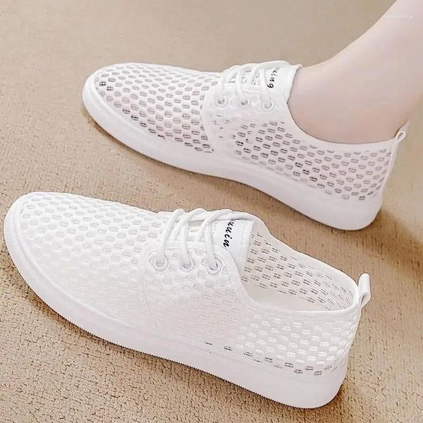 Scarpe casual da donna morbido sport per il tempo libero Tenis leggero anti-slip per madri anziani una mesh traspirante di pedale