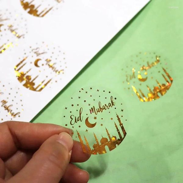 Geschenkverpackung 5 -Blätter Eid Mubarak Sealing Sticker Ramadan Label Aufkleber Muslim Islamic Party Decoring Packing