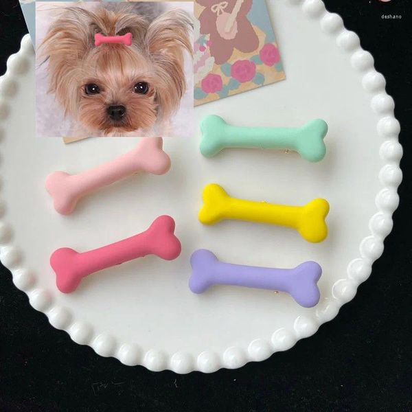 Köpek giyim kemiği saç tokası moda harajuku tarzı saç klipleri evcil hayvan cazibesi güzel barrettes stil aksesuarları