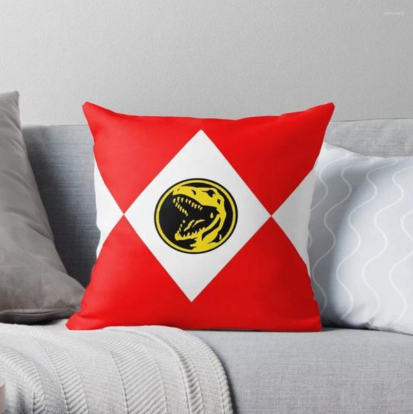 Travesseiro Go Red Ranger Throw Pillows Tampa de tampa para sofá