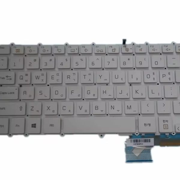 Tastiera per laptop per LG 13Z990 13Z990-G 13Z990-V LG13Z99 13ZD990 13ZD990-G 13ZD990-V Korea KR White senza telaio con retroilluminazione con retroilluminazione