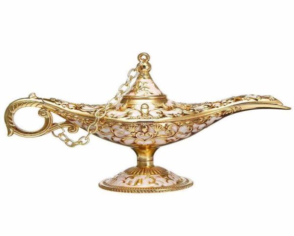 Lâmpada de Aladdin Tradicional Hollow Out Fairy Tale Magic Aladdining Lâmpada Tea Pote Retro Acessórios para decoração de casa x07101960645