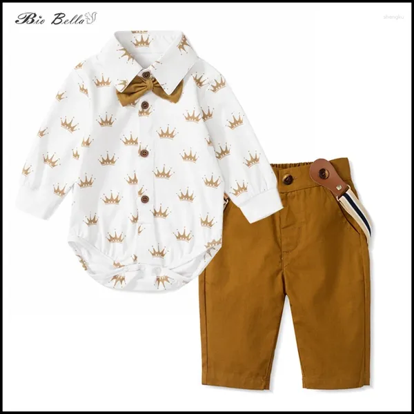 Set di abbigliamento Spring baby boy set da signori del bambino di compleanno per matrimoni Rompetti per bambini Outfit per bambini nati 3-24 milioni di costumi da toddlre