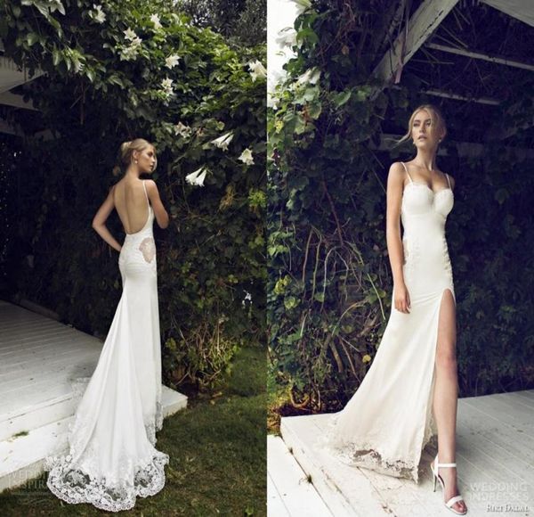 Bohemian Riki Dalal Sexy Wedding Wedding Dresses spaghetti Cinghies Sweep Trein Lace Applicated 2015 Nuovo Weeddi da sposa della guaina di arrivo Weddi9202289