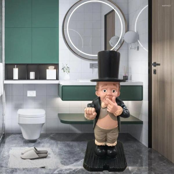 Dekorative Figuren für Toilettenpapierhalter Süßes Skulptur Statue Harz Butler Form