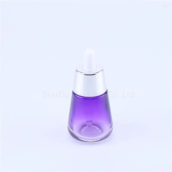 Depolama Şişeleri 30ml Violet Cam Şişe Damlalı İletim Yağı 30cc Boş Parfüm 200pcs