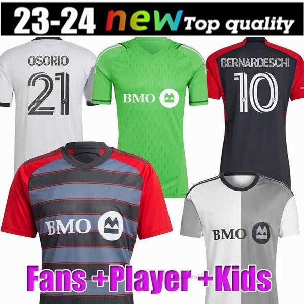 23 24 MLS Toronto FC Maglie da calcio Kaye Bernardeschi 2023 20224 Osorio Insigne Morrow Bradley Football Shirt Uniform Fan Fans Versione 666