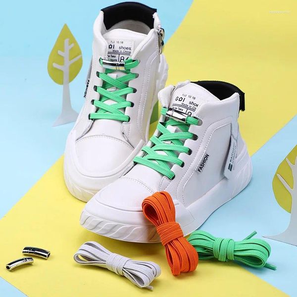 Ayakkabı Parçaları Manyetik Elastik Danteller Çocuk Yok Kravat Çocuk Ayakkabıları Hızlı Tembel Kauçuk Sporlar İçin 15 Renk Uzunluğu 100cm