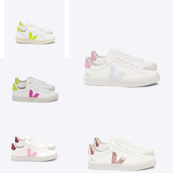 Top Vejasneaker Frauen Männer Weiße Vejaon-Sneaker Französische Brasiliengrüne Erde Grün mit kohlenhydratarmen Leben gegen Bio-Baumwolle Flats Plattform Sneakers Frauen klassische Designer Fe