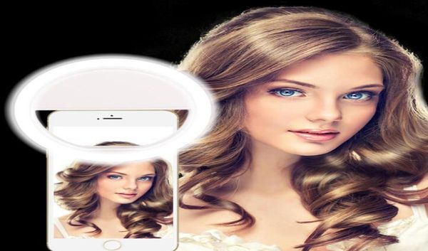 Mobiltelefon Selfie LED Ring -Flash -Objektiv Schönheit Füllung Leuchtlampe Tragbarer Clip für Kamera Handy Smartphone6214126