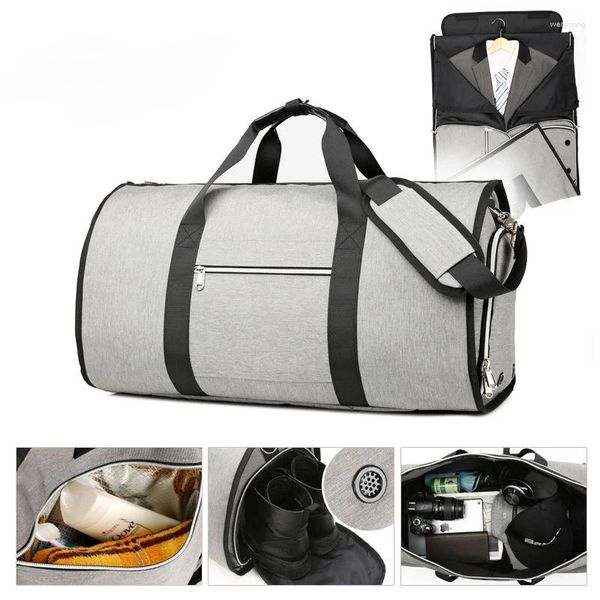 Bolsas de armazenamento vestuário para viagens conversível de grande capacidade para bolsas de traje com bolsa de sapatos de fim de semana de viagem de viagem de viagem