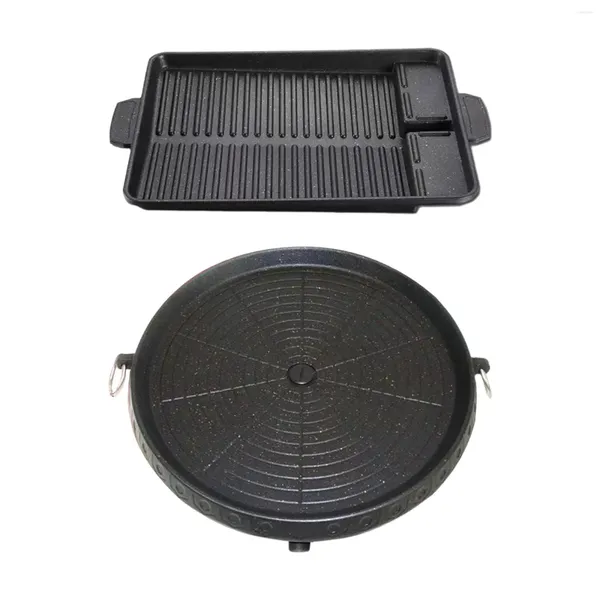 Pfannen Non -Stick -Grillplatte Aluminiumlegierung Grillpfanne mit Griff