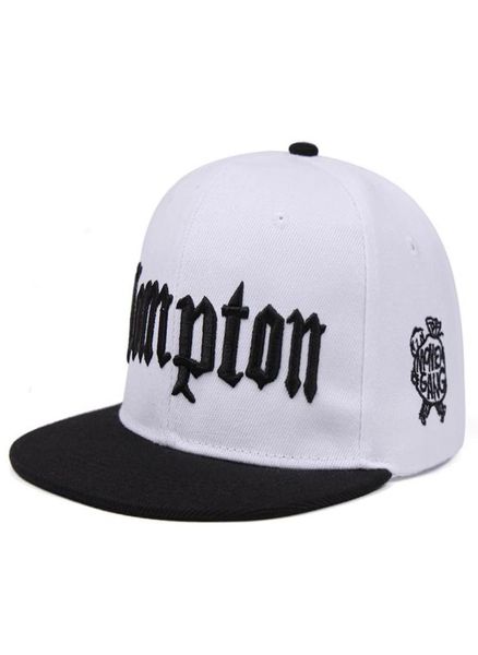 Top Caps Yüksek Kaliteli Compton Nakış Beyzbol Kapağı Hip Hop Snapback Düz Moda Spor Şapkası Unisex Ayarlanabilir Dad Hats3008518