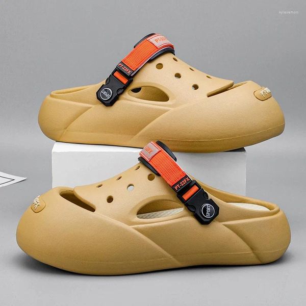 Sapatos casuais Design moda de moda praia para homens para homens Mulheres de plataforma macia entupidas sandálias esportivas não deslizantes sandalias hombre