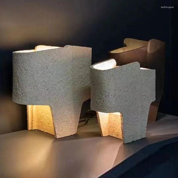 Lampade da tavolo Nordic Cement Cement LAME CEMENT LED CAMERA DA LED SOGGIORI SOGGIORE SEMPLICE LIMINE INTERNI DECORAZIONE DESCRITTA DESKTOP 290 280MM