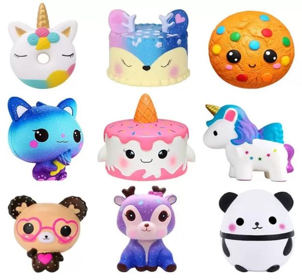 Jumbo mole kawaii bolo de cavalo veado animal panda squishes lentamente ascensão de alívio do estresse Squeeze para crianças6398794