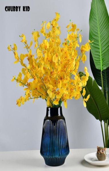 20pcs Touch real de 66cm Latex curto oncidium hybridum falsa dança artificial lady orchid flores da dança inteira orquids7559492