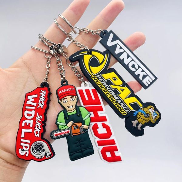 PERSPETTO PARTITO CHIEDED CHIED SOFT 2D PVC Keychain Key Chain Torchia di gomma in gomma Keyring 3D personalizzato personalizzato personalizzato