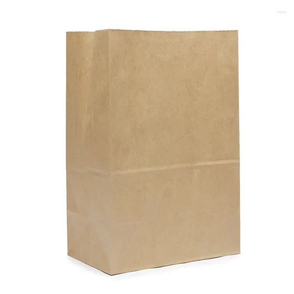 Embrulho de presente 50pcs 18 9 5cm Brown kraft papel sacos de pão de biscoito para lanches de pacote