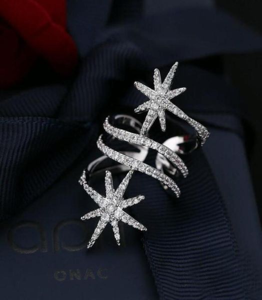 Choucong einzigartiger Star Diamond CZ Zirkon Gemstones Ring Weißgold gefülltes Verlobungs -Ehering -Ringe für Frauen Braut Vintage Par8024938