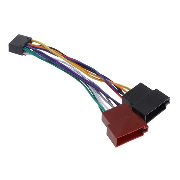 Novo adaptador de chicote de arame para Kenwood / JVC Car Rádio Estréreo ISO Adaptador de conector padrão do conector de cabo de cabo de cabo de 16 pinos Adapteriso Conector