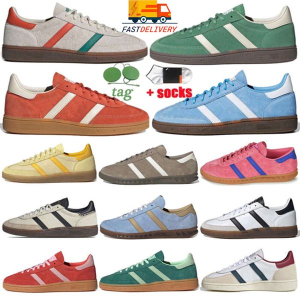 Designerschuhe Sneaker Handball Spezenials Marine Gum Aluminium Bright Red Clear Pink Core Black Flat Bequeme Trainer für Herren und WOMJ48G#