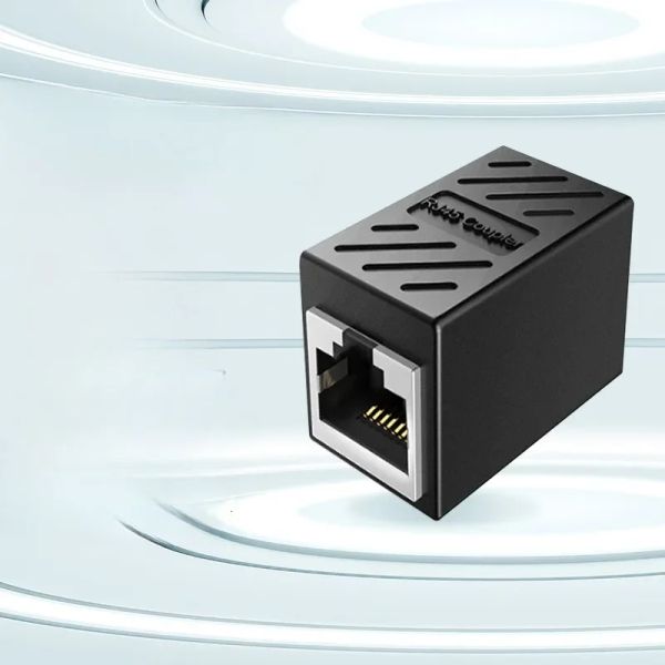 RJ45 Network Female Adapter schwarz weiblich an weibliche Stecker Koppler Extender RJ 45 Ethernet -Kabel -Erweiterungs -Konverteradapter