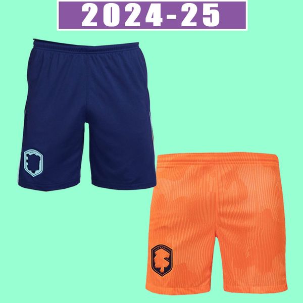 24 25 shorts de futebol de Jong Holland 2024 2025 De Ligt Wijnaldum Klaassen Dumfries Calças de futebol Bergwijn Virgil Mens Jersey Kit Fãs Versão