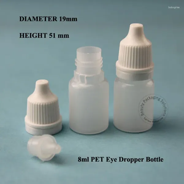 Depolama Şişeleri 500/Lot Toptan 5ml Boş Plastik Sıkılabilir Damlalı Şişe Göz Sıvı Pot Beyaz Kaplama Küçük Konteyner 5G Ambalaj