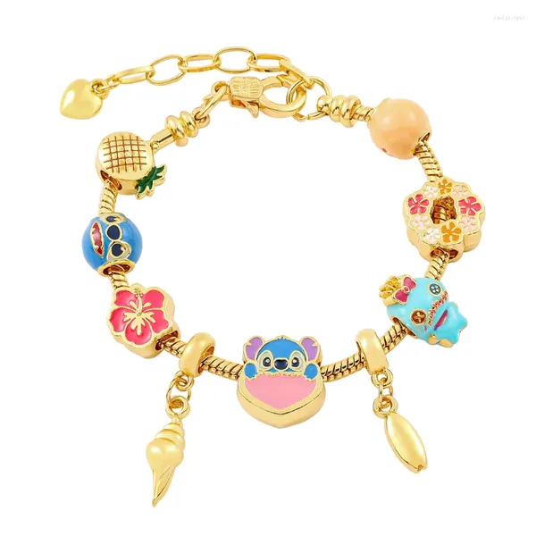 Strand Europeu e American Cartoon Anime Stitch Badyd Bracelet Jóias pendentes